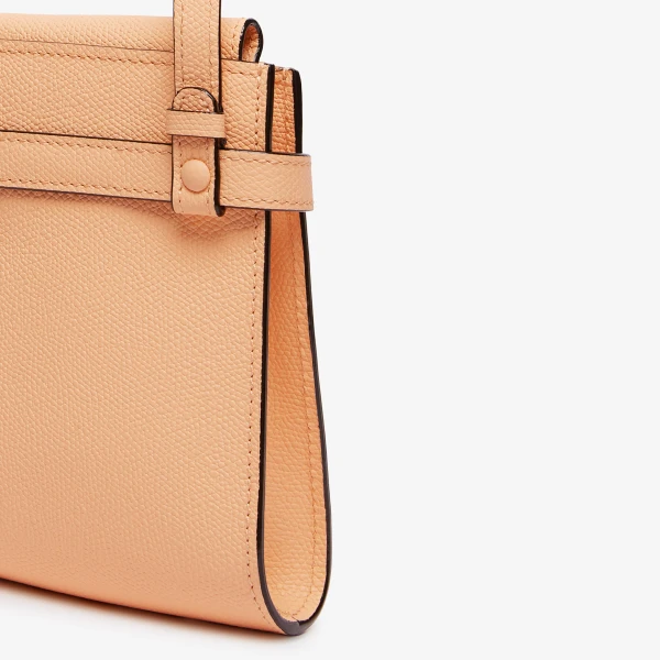 Valextra Brera B-Tracollina Slim Crossbody Micro Bag in Sunset Orange | Shoulder & Crossbody Bags | Coveti