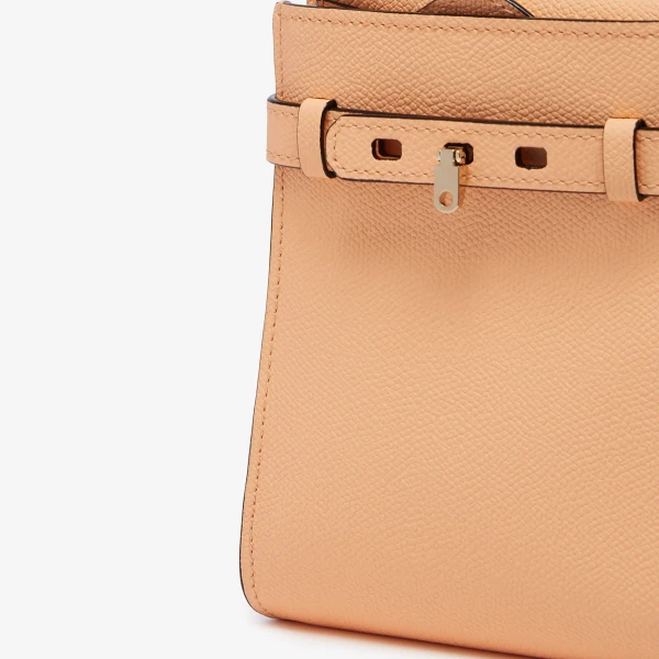 Valextra Brera B-Tracollina Slim Crossbody Micro Bag in Sunset Orange | Shoulder & Crossbody Bags | Coveti