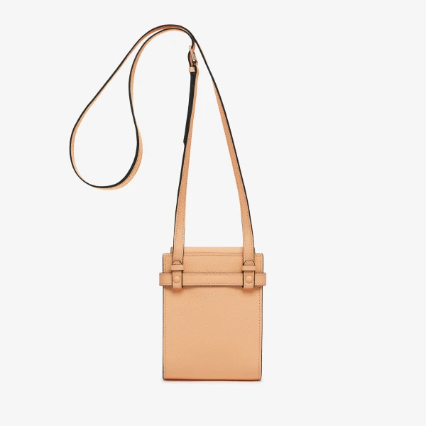 Valextra Brera B-Tracollina Slim Crossbody Micro Bag in Sunset Orange | Shoulder & Crossbody Bags | Coveti