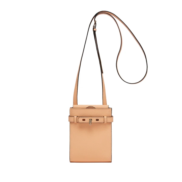 Brera B-Tracollina Slim Crossbody Micro Bag in Sunset Orange