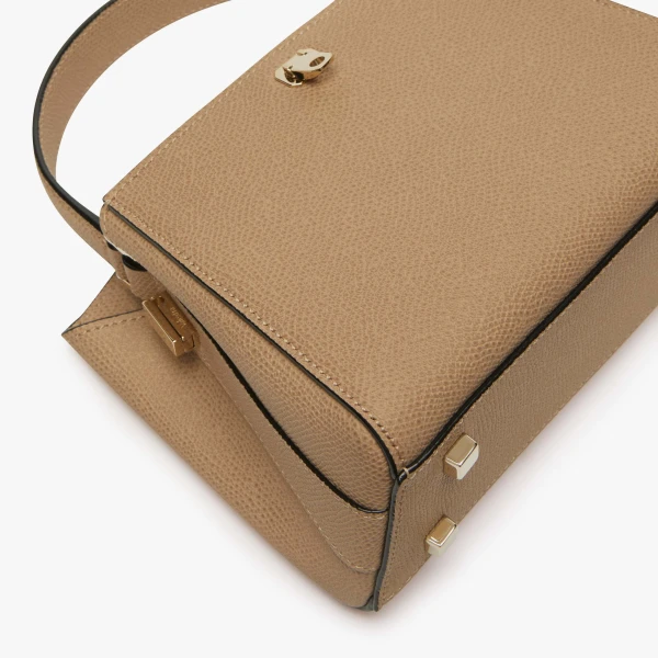 Valextra Brera Crossbody Micro Bag in Cashmere Beige | Shoulder & Crossbody Bags | Coveti