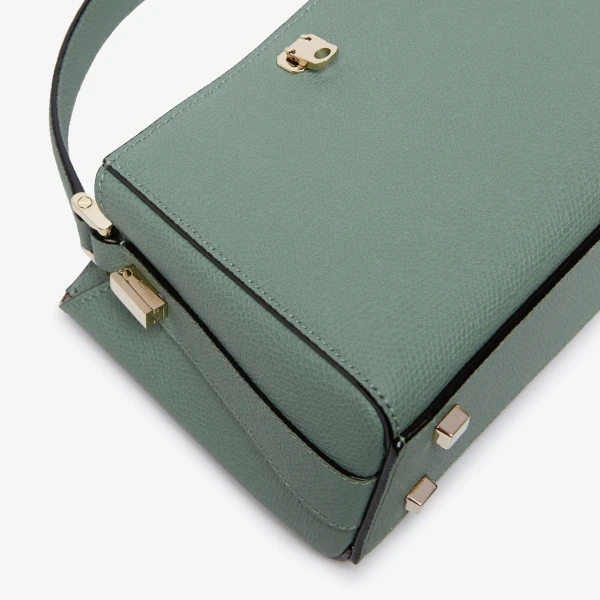 Valextra Brera Crossbody Micro Bag in Eucalyptus Green | Shoulder & Crossbody Bags | Coveti