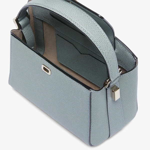 Valextra Brera Crossbody Micro Bag in Smokey Blue | Shoulder & Crossbody Bags | Coveti