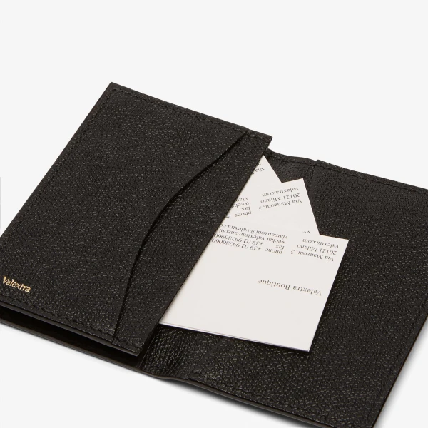 Valextra Card Case Onda in Black | Cases | Coveti