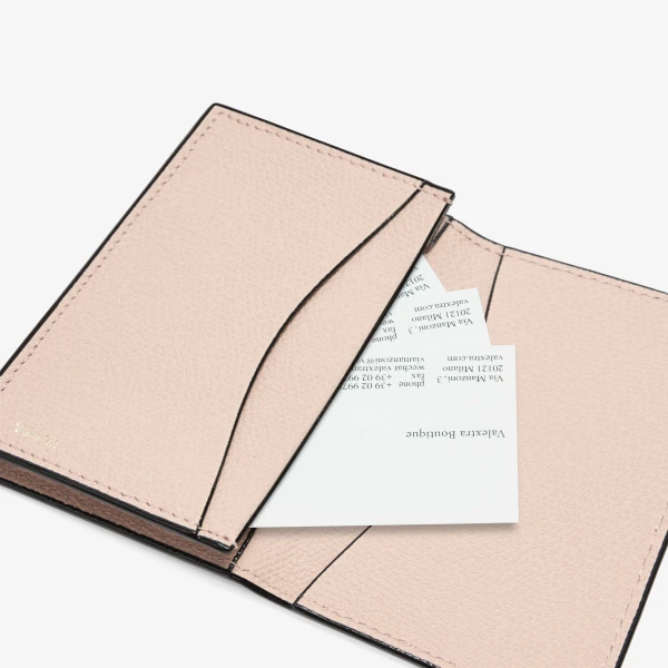 Valextra Card Case Onda in Bonne Mine Pink | Wallets & Purses | Coveti