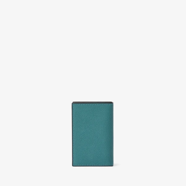 Valextra Card Case Onda in Bottle Green | Wallets & Purses | Coveti