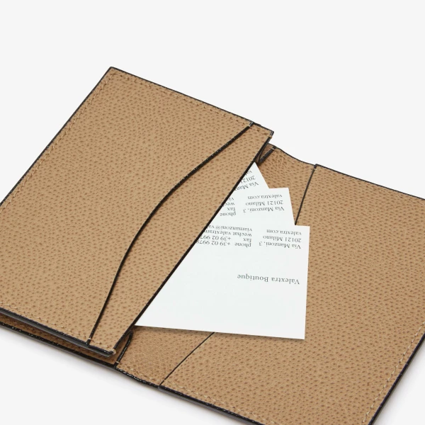Valextra Card Case Onda in Cashmere Beige | Wallets & Purses | Coveti