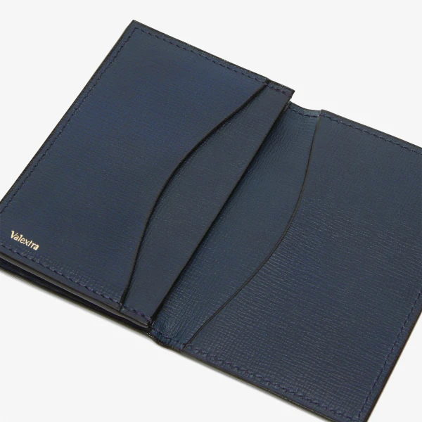 Valextra Card Case Onda in Dark Blue | Wallets & Purses | Coveti