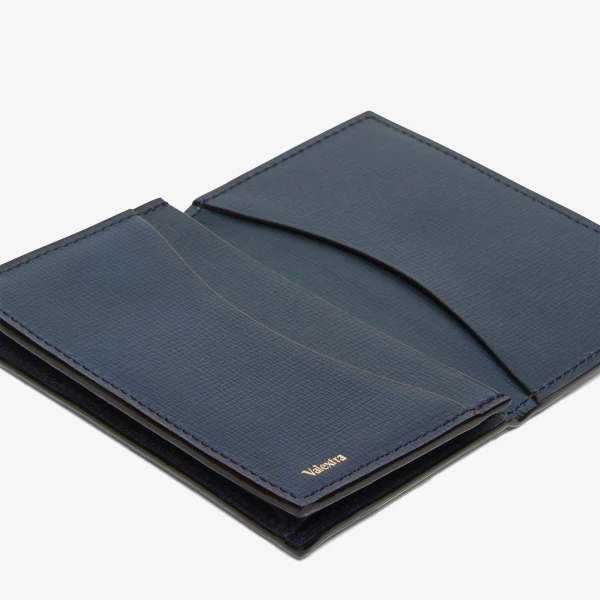 Valextra Card Case Onda in Dark Blue | Wallets & Purses | Coveti