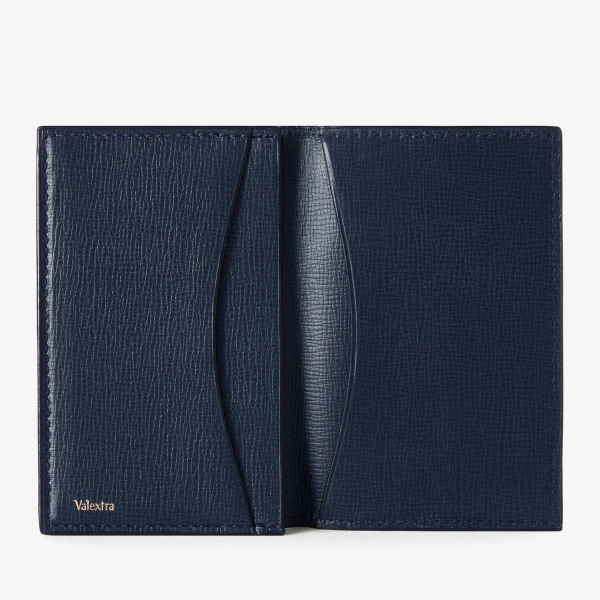 Valextra Card Case Onda in Dark Blue | Wallets & Purses | Coveti