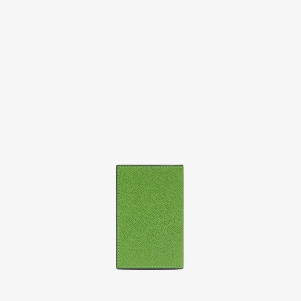 Valextra Card Case Onda in Grass Green | Cases | Coveti
