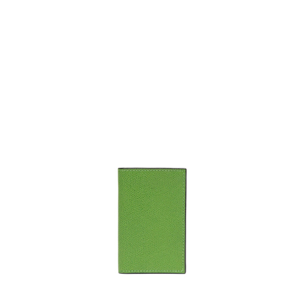 Valextra Card Case Onda in Grass Green | Cases | Coveti
