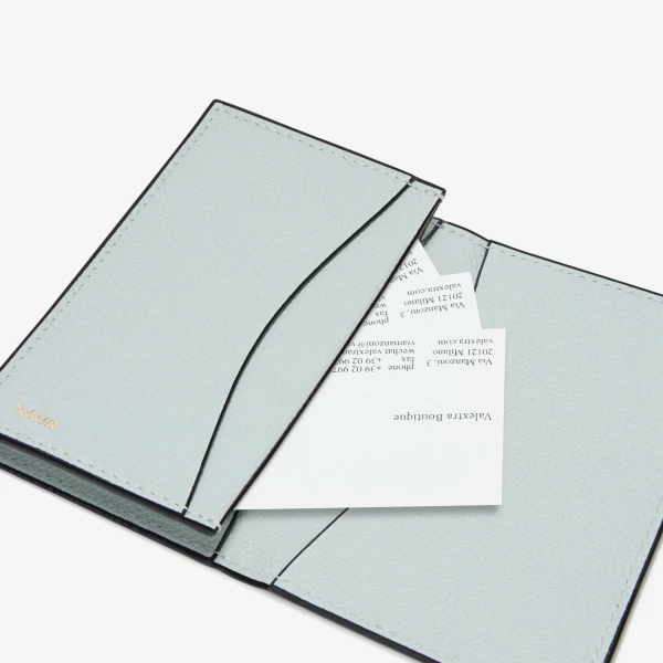 Valextra Card Case Onda in Ice | Wallets & Purses | Coveti