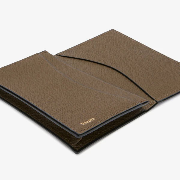 Valextra Card Case Onda in Khaki | Wallets & Purses | Coveti