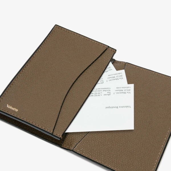 Valextra Card Case Onda in Khaki | Wallets & Purses | Coveti