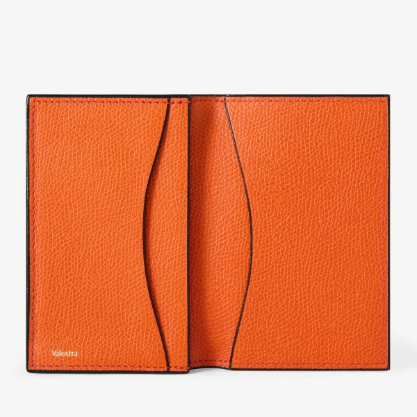 Valextra Card Case Onda in Lobster Red | Wallets & Purses | Coveti
