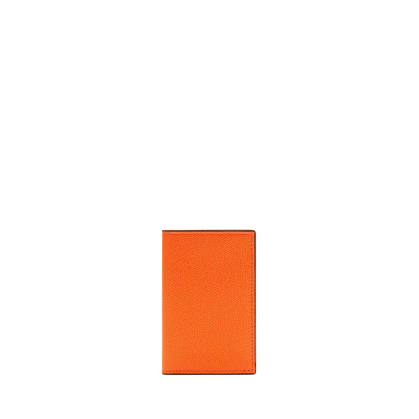 Valextra Card Case Onda in Lobster Red | Wallets & Purses | Coveti