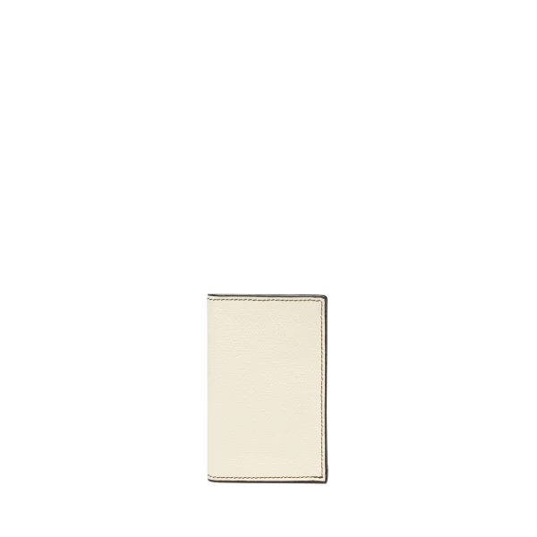 Card Case Onda in Pergamena White and Black