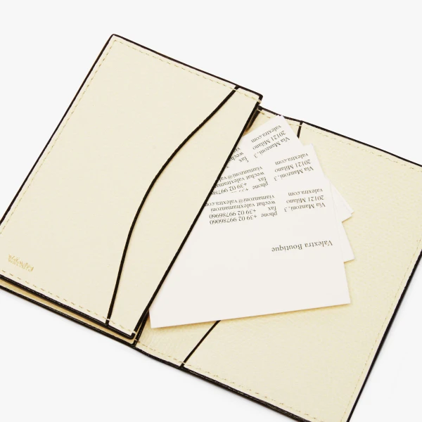 Valextra Card Case Onda in Pergamena White | Wallets & Purses | Coveti