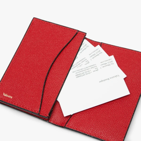 Valextra Card Case Onda in Red | Wallets & Purses | Coveti