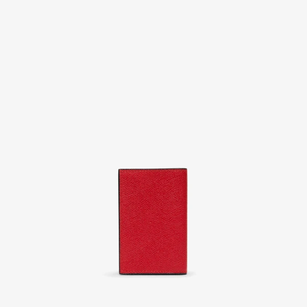Valextra Card Case Onda in Red | Wallets & Purses | Coveti