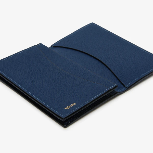 Valextra Card Case Onda in Sapphire Blue | Wallets & Purses | Coveti