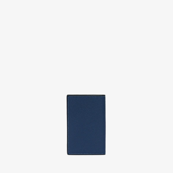Valextra Card Case Onda in Sapphire Blue | Wallets & Purses | Coveti