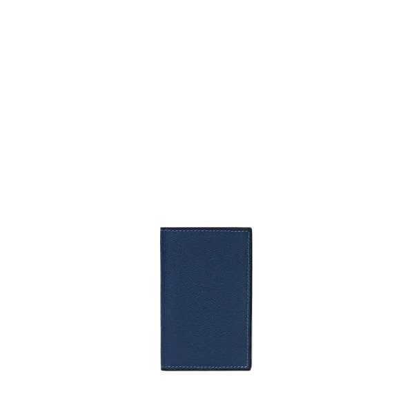 Valextra Card Case Onda in Sapphire Blue | Wallets & Purses | Coveti