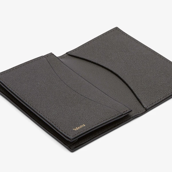 Valextra Card Case Onda in Smokey Grey | Wallets & Purses | Coveti