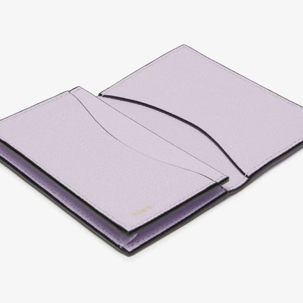 Valextra Card Case Onda in Wisteria Pink | Wallets & Purses | Coveti