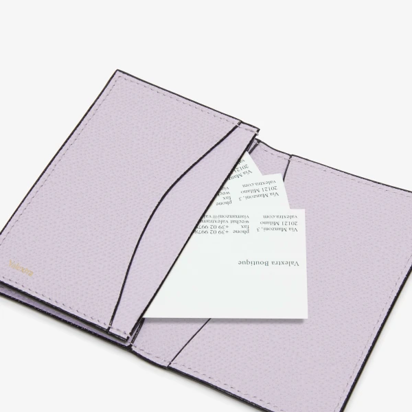 Valextra Card Case Onda in Wisteria Pink | Wallets & Purses | Coveti