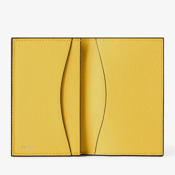 Valextra Card Case Onda in Yellow | Wallets & Purses | Coveti