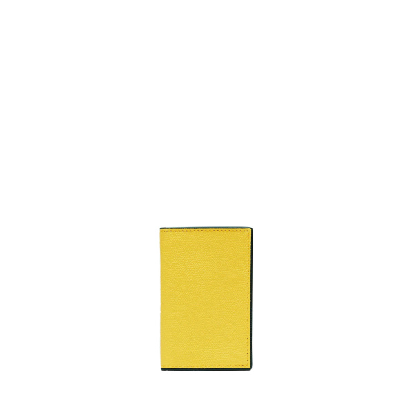 Valextra Card Case Onda in Yellow | Wallets & Purses | Coveti