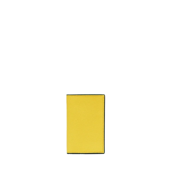 Valextra Card Case Onda in Yellow | Wallets & Purses | Coveti