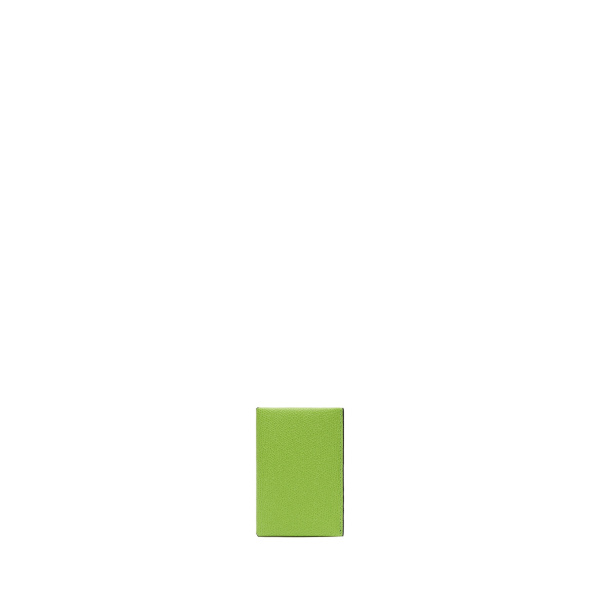 Valextra Card Case with Button in Apple Green and Black | Wallets & Purses | Coveti