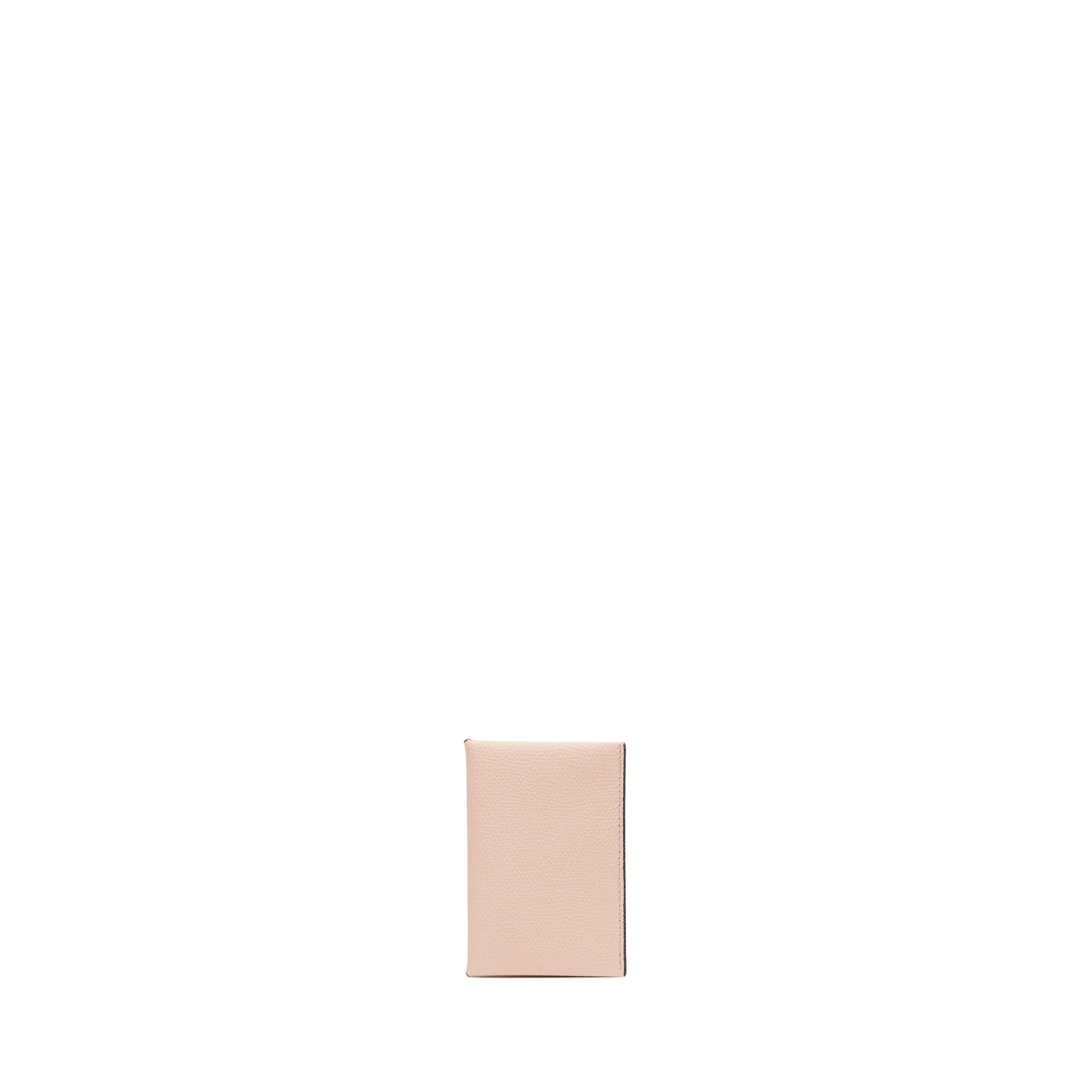 Valextra Card Case with Button in Bonne Mine Pink and Black Valextra Card Case with Button in Bonne Mine Pink and Black | Wallets & Purses | Coveti