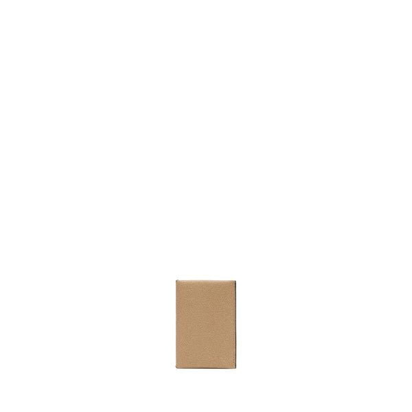 Card Case with Button in Cashmere Beige and Black