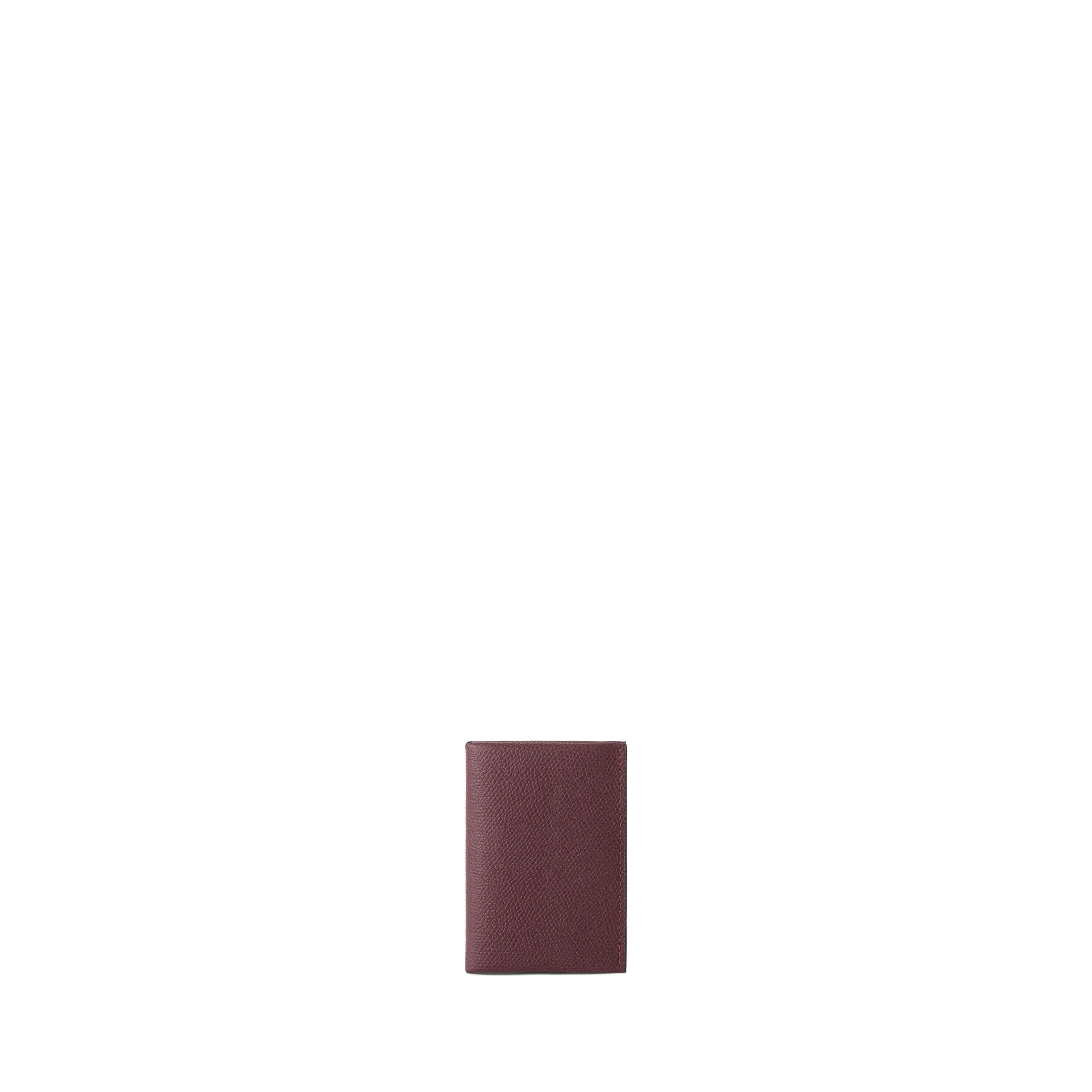Valextra Card Case with Button in Claret Red and Black Valextra Card Case with Button in Claret Red and Black | Wallets & Purses | Coveti
