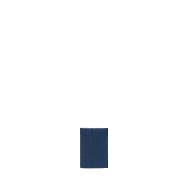 Valextra Card Case with Button in Sapphire Blue and Black | Cases | Coveti