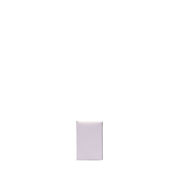 Valextra Card Case with Button in Wisteria Pink and Black | Wallets & Purses | Coveti
