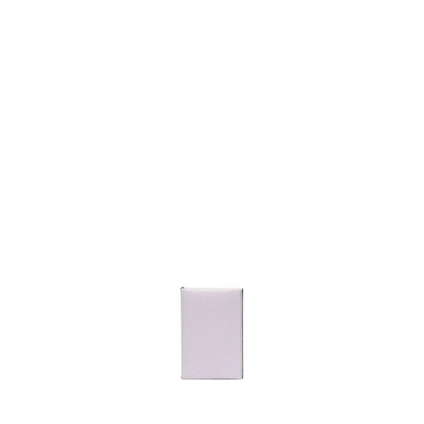 Valextra Card Case with Button in Wisteria Pink and Black | Wallets & Purses | Coveti