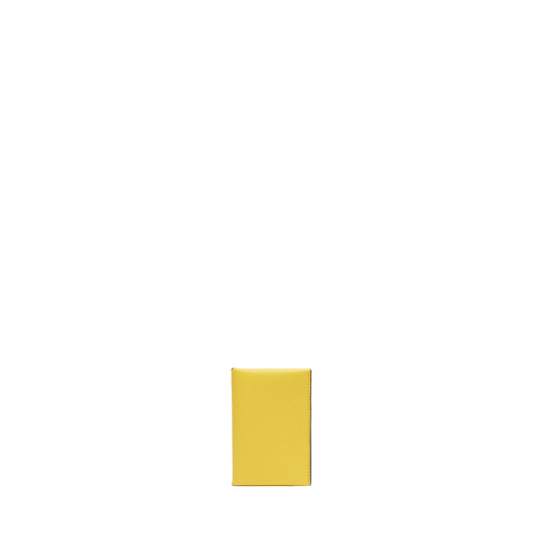 Valextra Card Case with Button in Yellow and Black | Wallets & Purses | Coveti