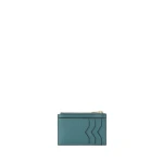 Valextra Card Holder 3CC with Zip in Bottle Green | Wallets & Purses | Coveti