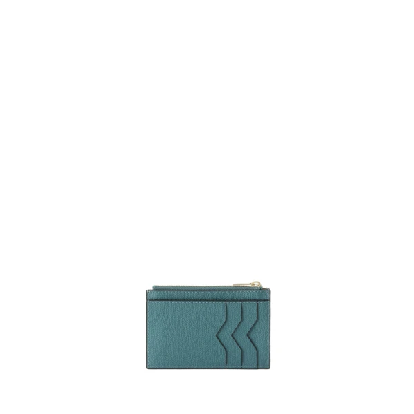 Card Holder 3CC with Zip in Bottle Green