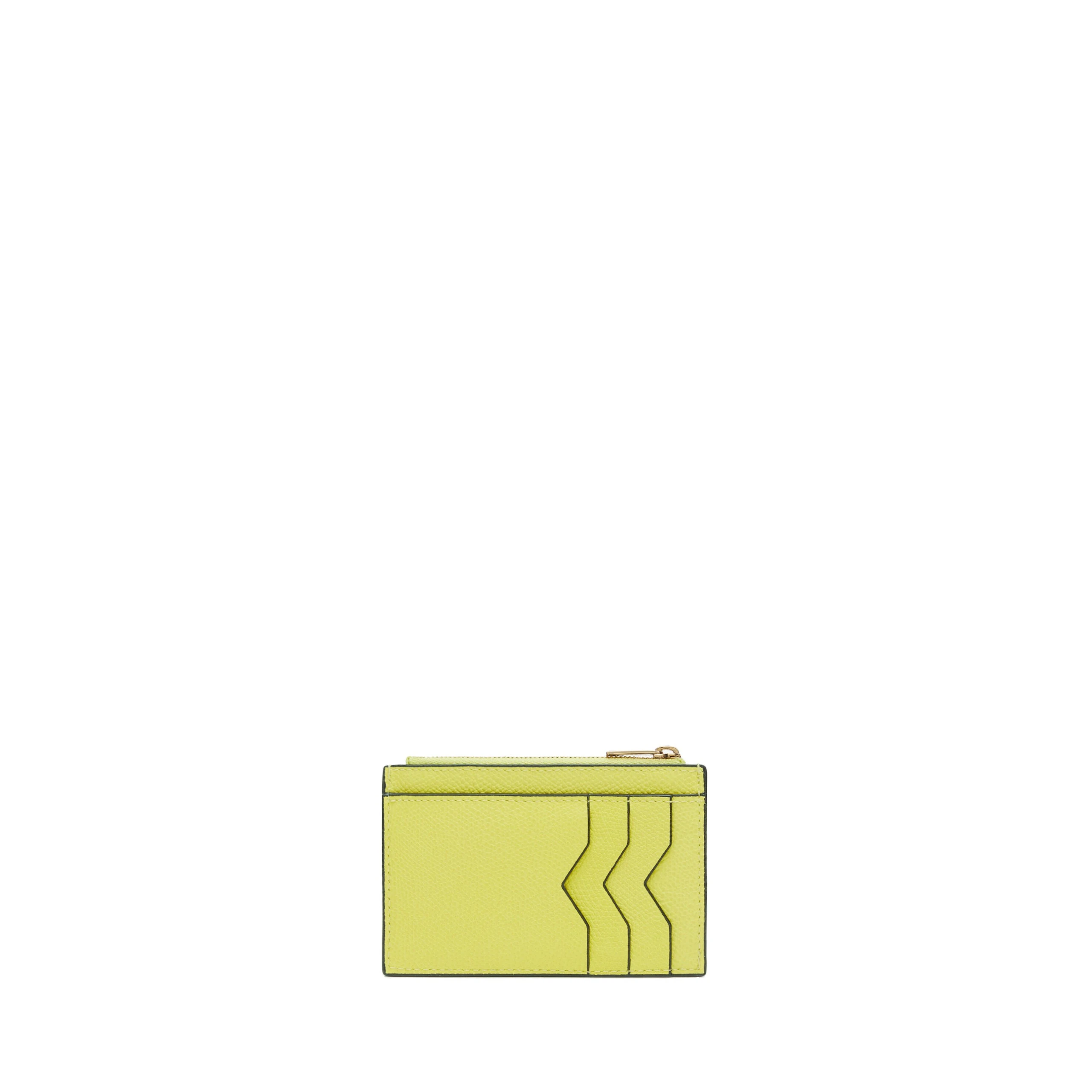 Valextra Card Holder 3CC with Zip in Citrine Yellow Valextra Card Holder 3CC with Zip in Citrine Yellow | Wallets & Purses | Coveti