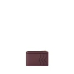 Valextra Card Holder 3CC with Zip in Claret Red | Wallets & Purses | Coveti