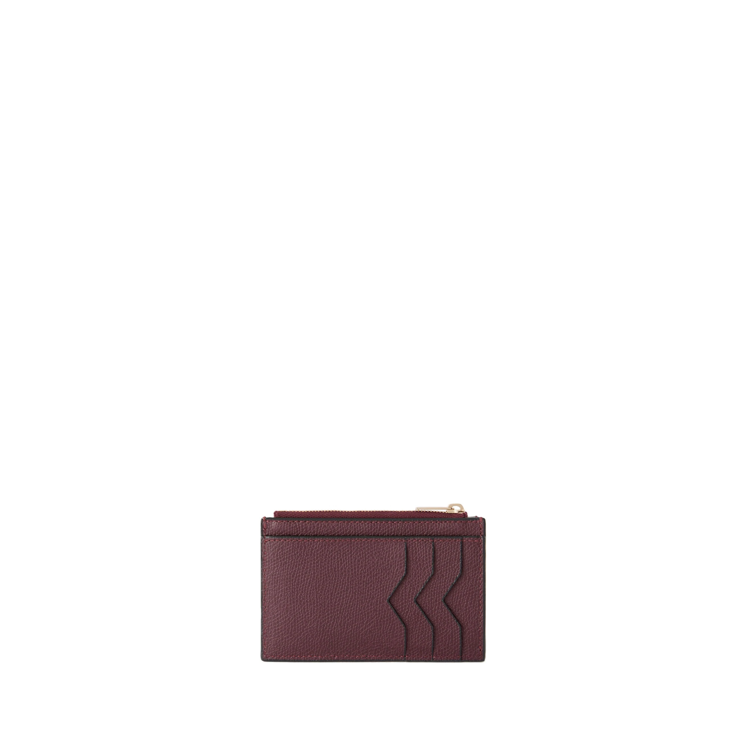 Valextra Card Holder 3CC with Zip in Claret Red Valextra Card Holder 3CC with Zip in Claret Red | Wallets & Purses | Coveti