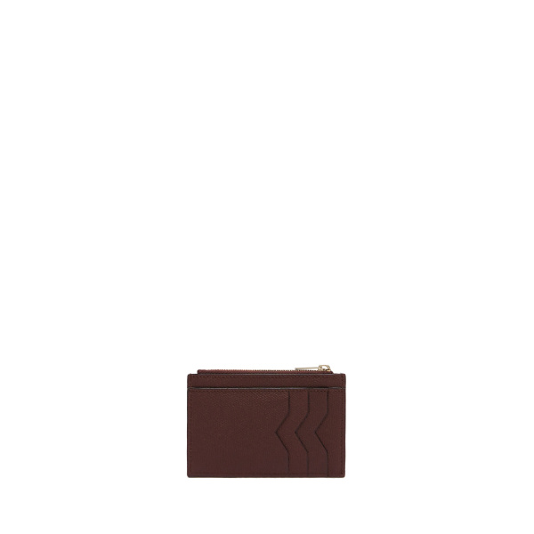 Valextra Card Holder 3CC with Zip in Coffee Brown | Cases | Coveti
