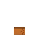 Valextra Card Holder 3CC with Zip in Havana Brown | Wallets & Purses | Coveti