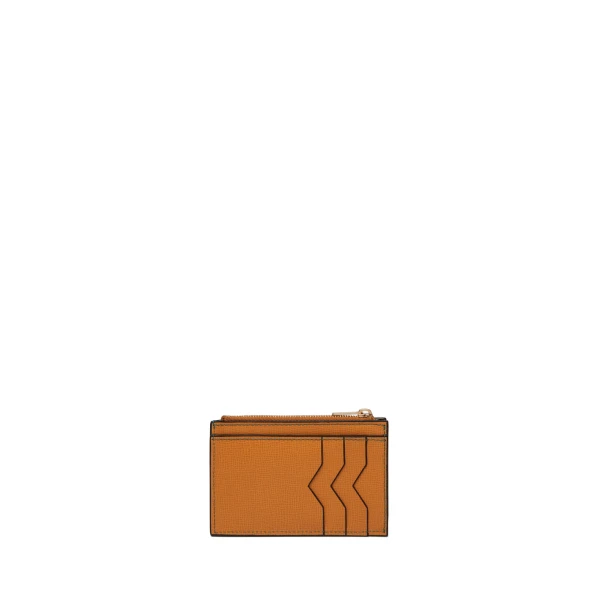 Card Holder 3CC with Zip in Havana Brown